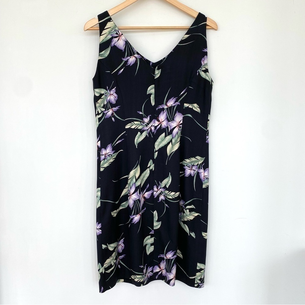 Tommy Bahama fitted sleeveless midi dress, v-neck, floral print, ๐ฏ silk - Picture 5 of 11